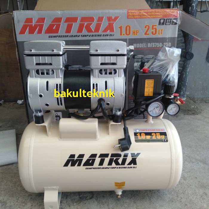 kompresor silent matrix tabung 25L kompresor listrik matrix kompresor oiles matrix 25L