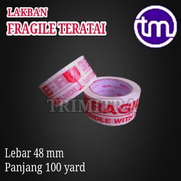

Produk Eksklusif ISOLASI LAKBAN FRAGILE PUTIH TERATAI 2 INCH 100 YARD HANDLE WITH CARE Asli