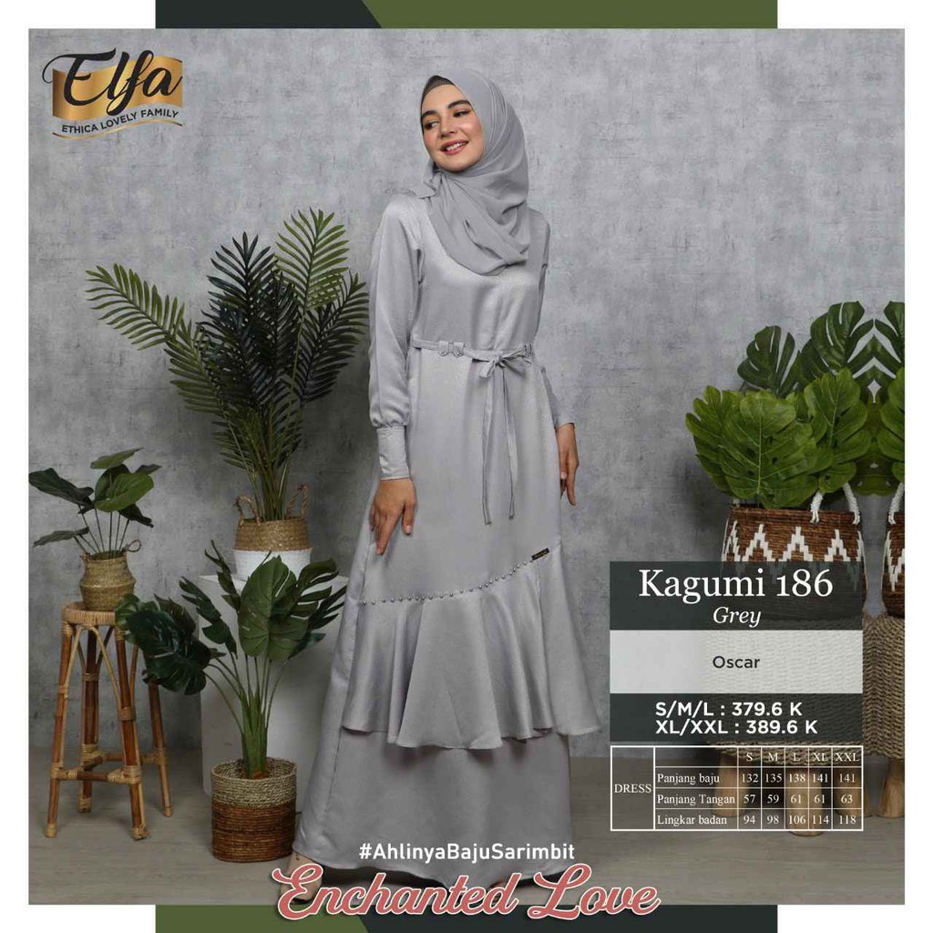 Gamis Ethica Original Kagumi 186 Grey