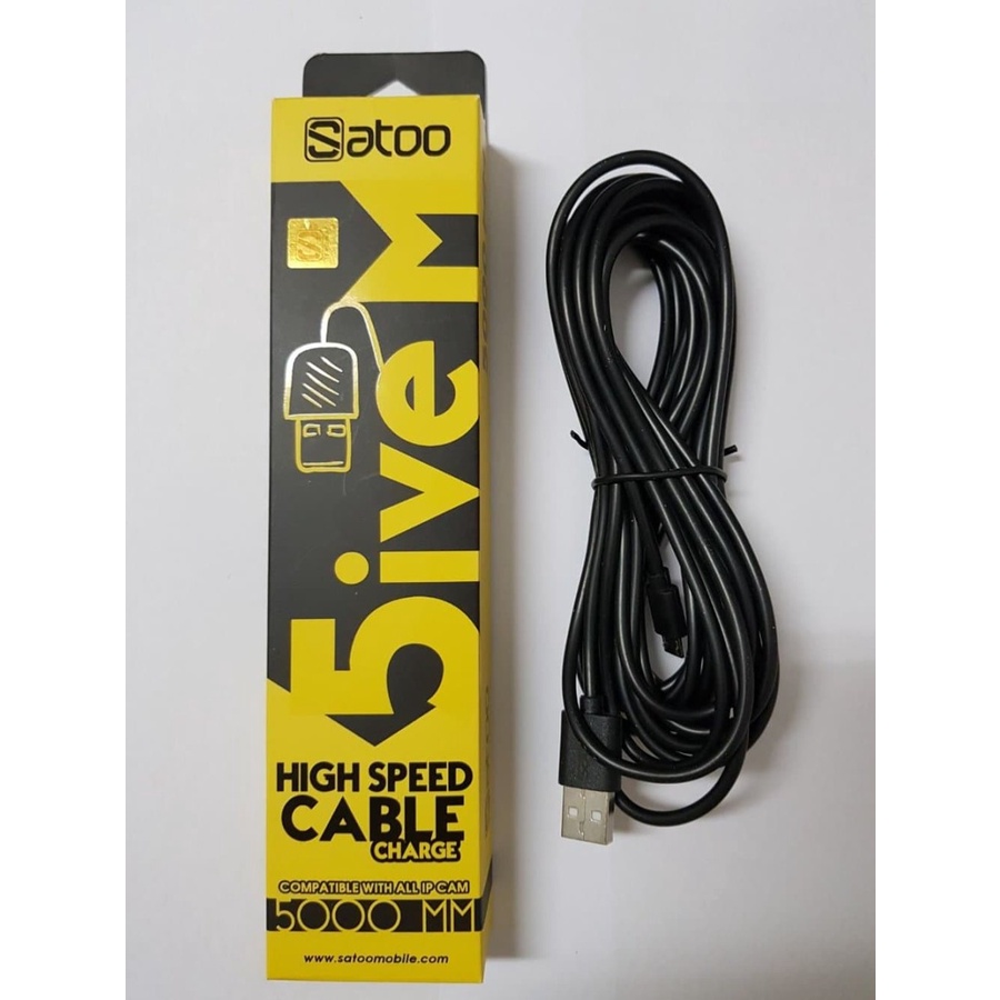 Satoo Kabel Data Micro USB 5 Meter for IP Camera &amp; All USB Devices
