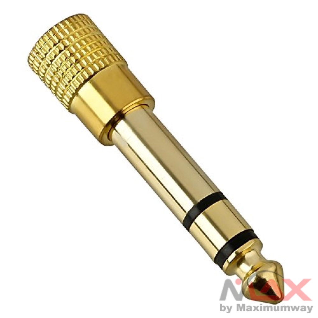 Headphone Jack Adapter 6.5mm to 3.5mm Male to Female 3.5mm 1/8 ke 6.5mm 1/4 Stereo 1 PCS  Adapter Jack headphone ke Amplifire Jack Besar 3.5mm Socket to 6.5mm Jack Plug Audio Stereo Adaptor Gold Premium Quality 6.5mm 1/4 inch Headphone Adapter