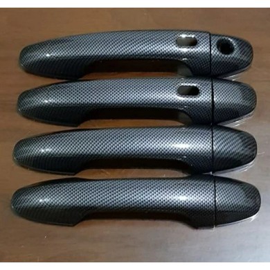 Cover Handle All New Fortuner Pegangan Pintu Samping Carbon Smart Key