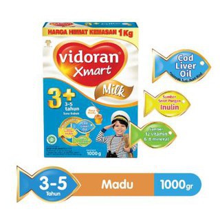 VIDORAN XMART MILK 3+ 925GR MADU