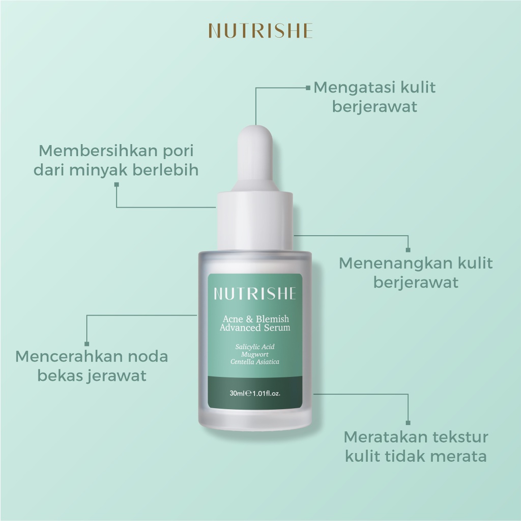 ★ BB ★ Nutrishe Acne &amp; Blemish Advanced Serum 30ml - Serum Wajah