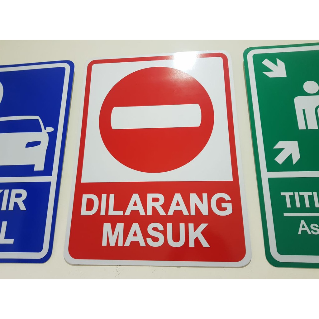 Plang Papan Rambu Dilarang Masuk Forboden Plat Aluminium 45x60 Cm Shopee Indonesia