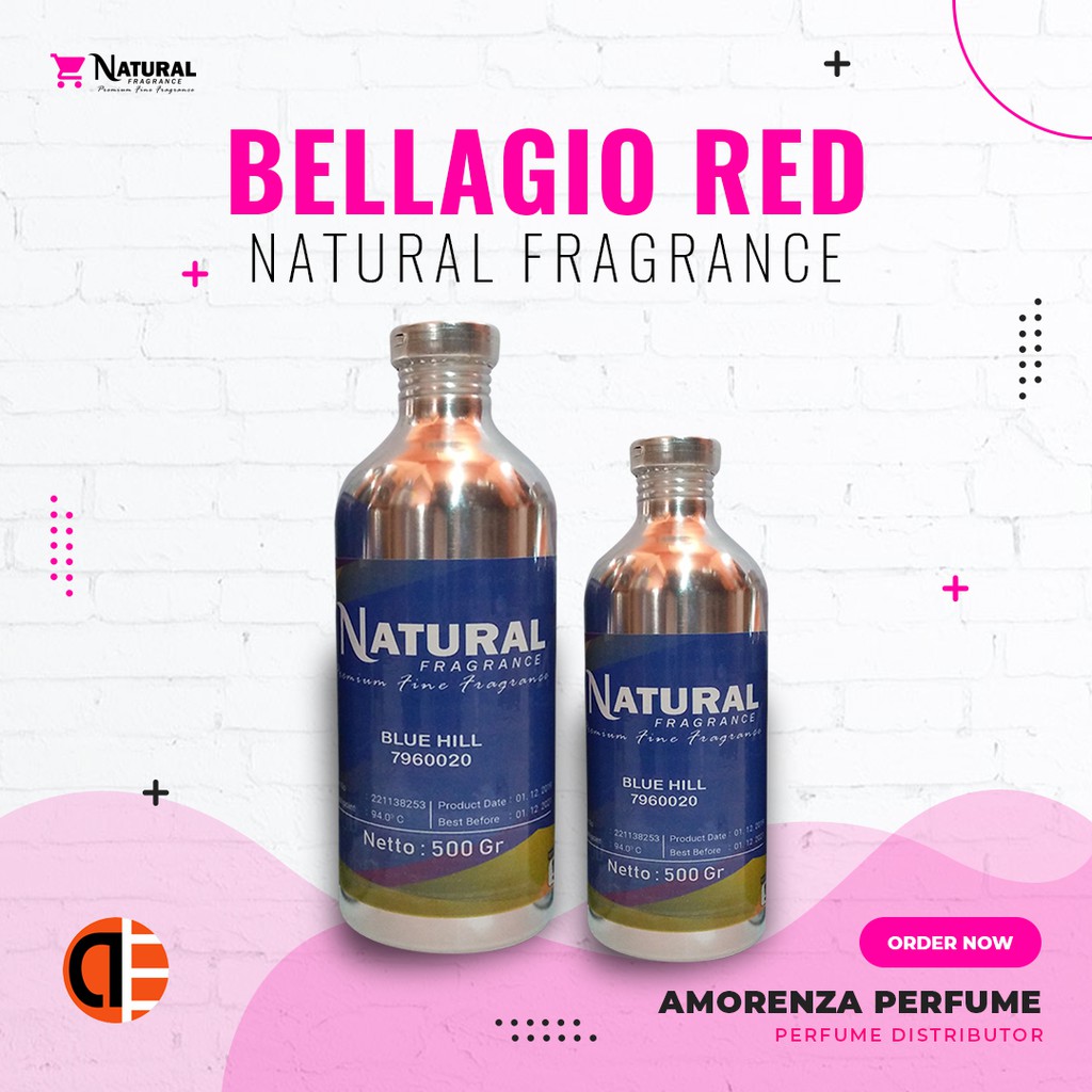 BIBIT PARFUM MURNI BELLAGIO RED - BELARED NATURAL FRAGRANCE SEGEL PABRIK