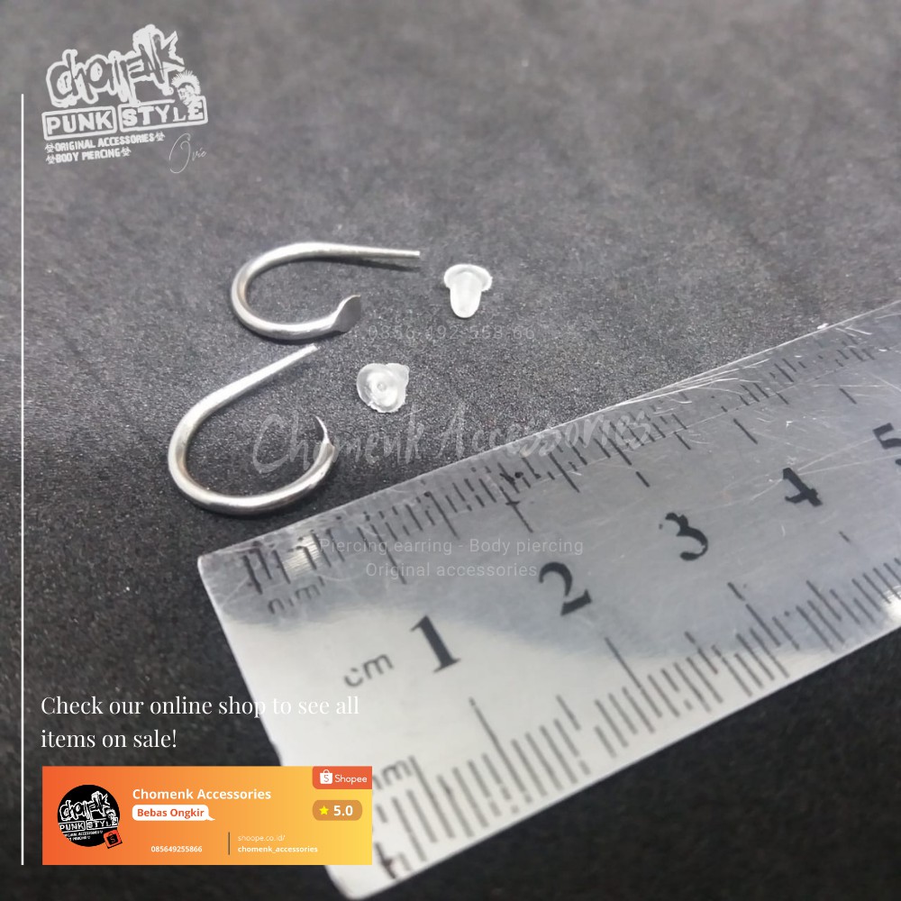 Piercing earring anting tindik barbel tusuk jadul generasi 90an titan piercing earring anting tindik