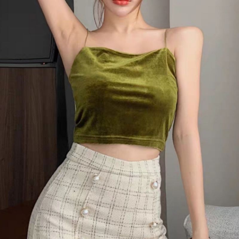 Tanktop Wanita Import 2366# korean velvet Tanktop