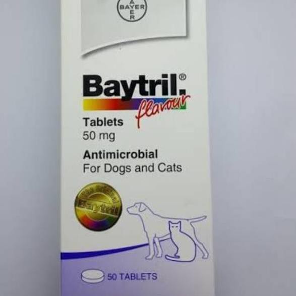 BESTSELLER Harga ecer satu tablet Baytril 15mg antibiotik untuk anjing kucing
