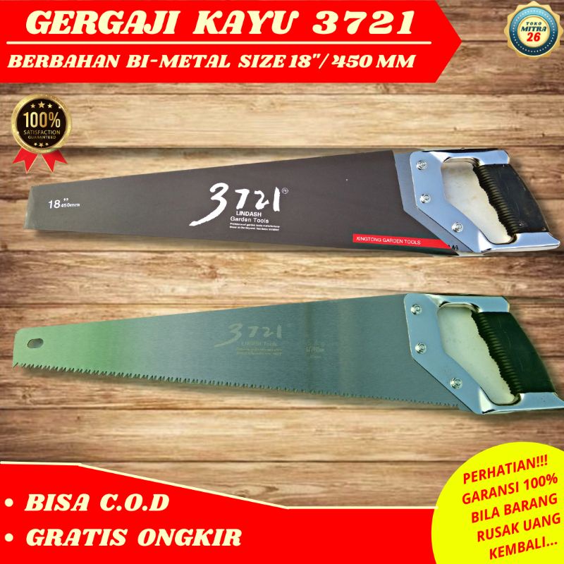 Gergaji Kayu Manual 18" Inchi Gergaji Tangan Gergaji Tukang Gergaji Belah Potong Kayu Papan Triplek 