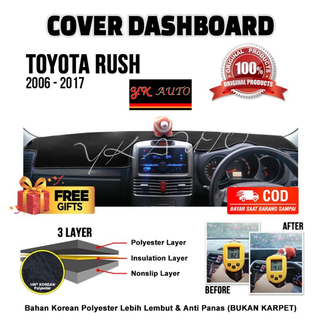 Jual Cover Dashboard Rush Gen1 Premium Cover Dasboard Toyota Rush Gen1