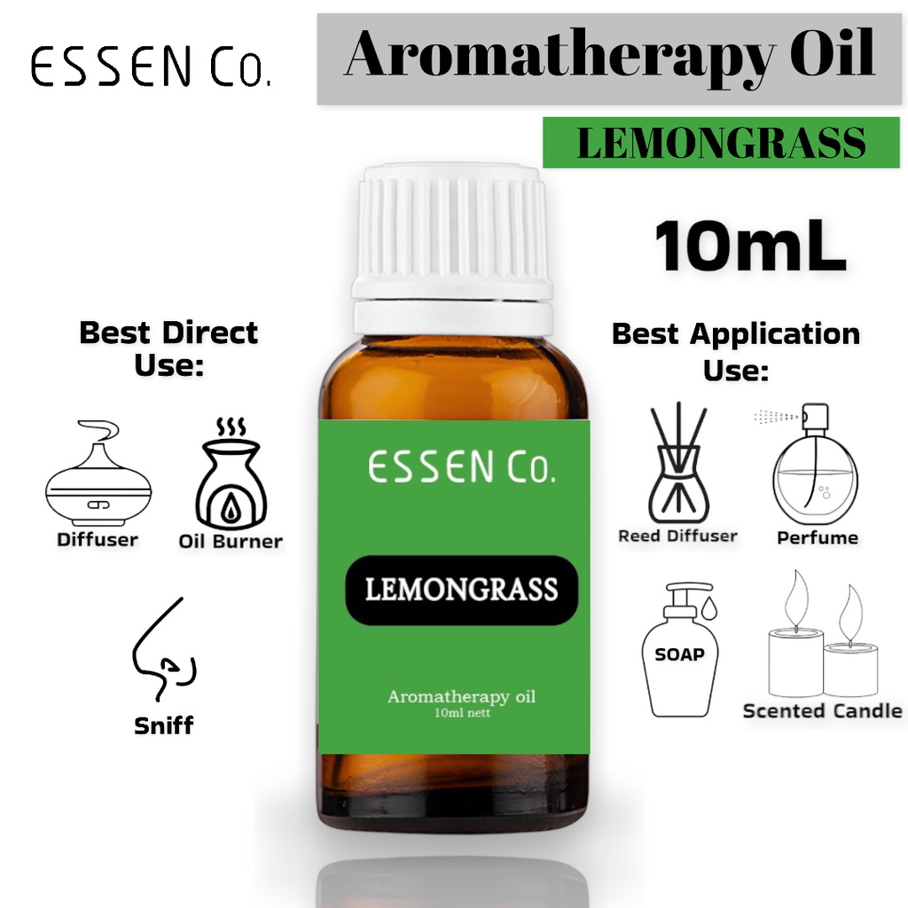 Essen Co Lemongrass Essential Oil Aromatherapy Pengharum Pewangi Ruangan Aromaterapi Minyak Sereh 10ml