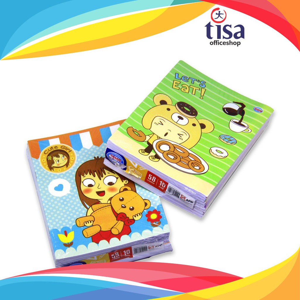 

Buku tulis Sinar Dunia 58 lembar ( 1 pack isi 10 )