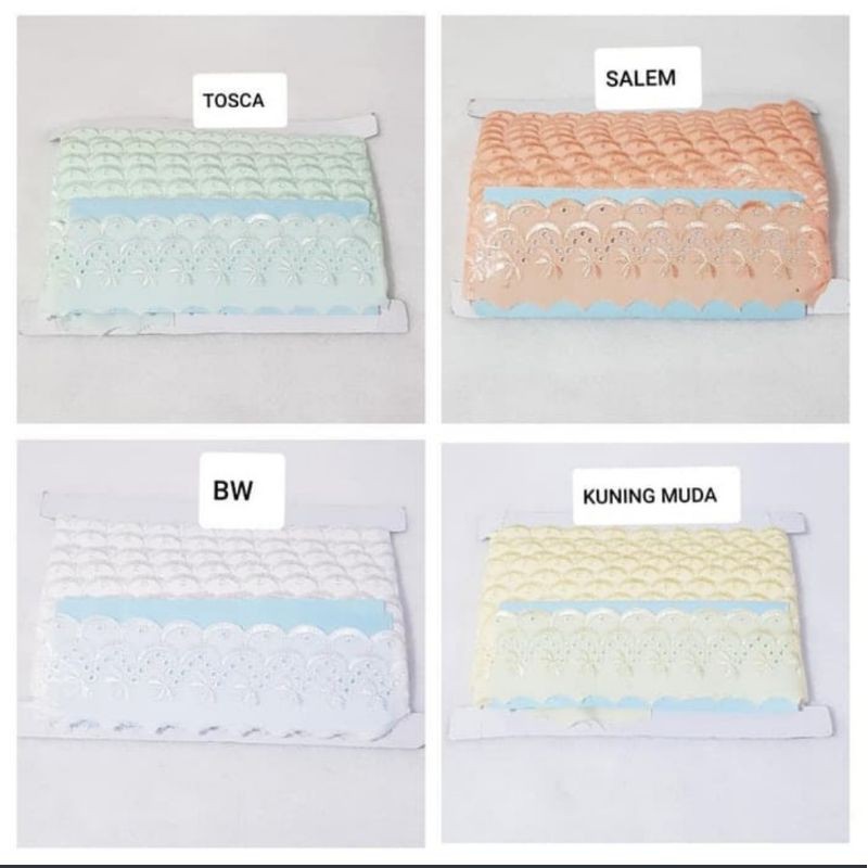 Renda Katun 7B Lebar 7cm Per Pack Isi 15 Yard