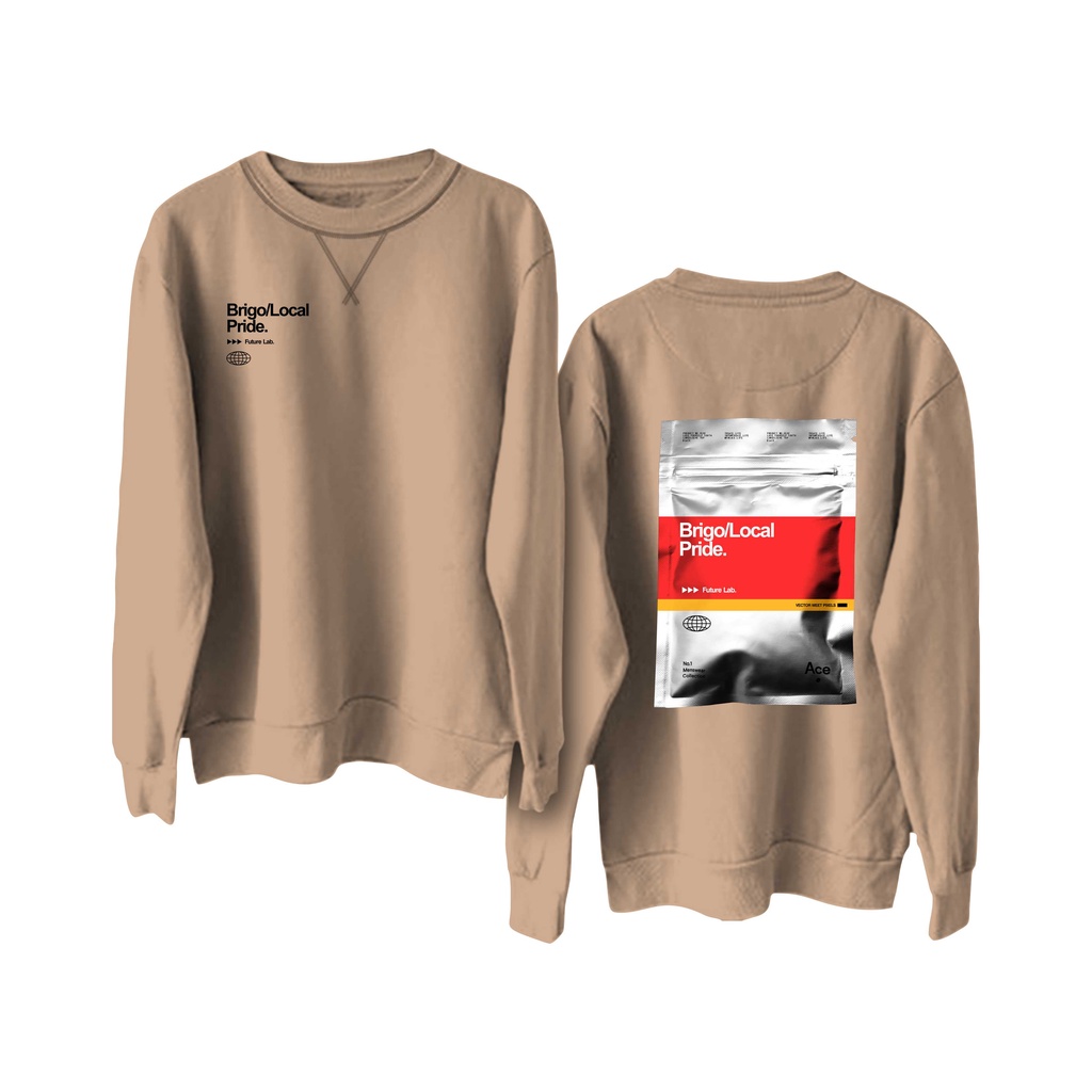 Sweater Crewneck BRIGO future lab Sablon DTF Fleece Cotton II BRIGO Basic Sweatshirt  future lab II Cotton M-XXL (Pria &amp; Wanita) Free stiker&amp;Gantungan Kunci