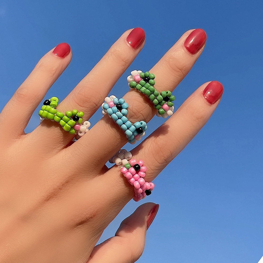 Cincin Jari Telunjuk Wanita Desain Katak Lucu Kreatif