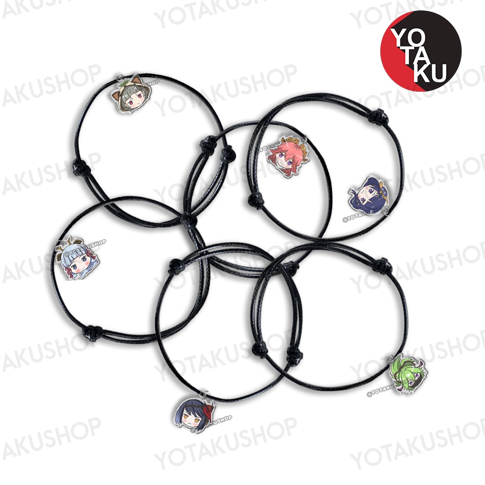 Gelang Anime Genshin Impact Inazuma Tali Single Charm Fanmerch Itto Ayaka Baal Yae Miko YOTAKUSHOP
