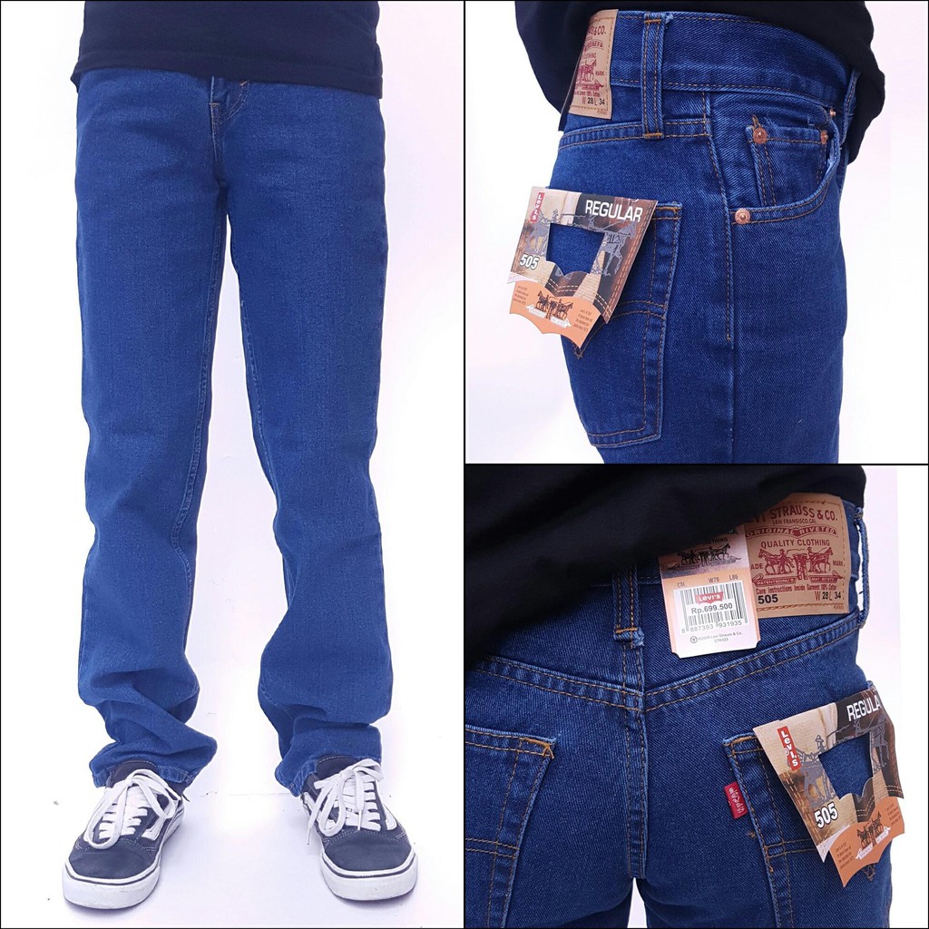 Celana Besic Jeans Standar Pria / Celana Jeans Panjang Big Size Jumbo 40 (Bisa bayar di tempa/COD)