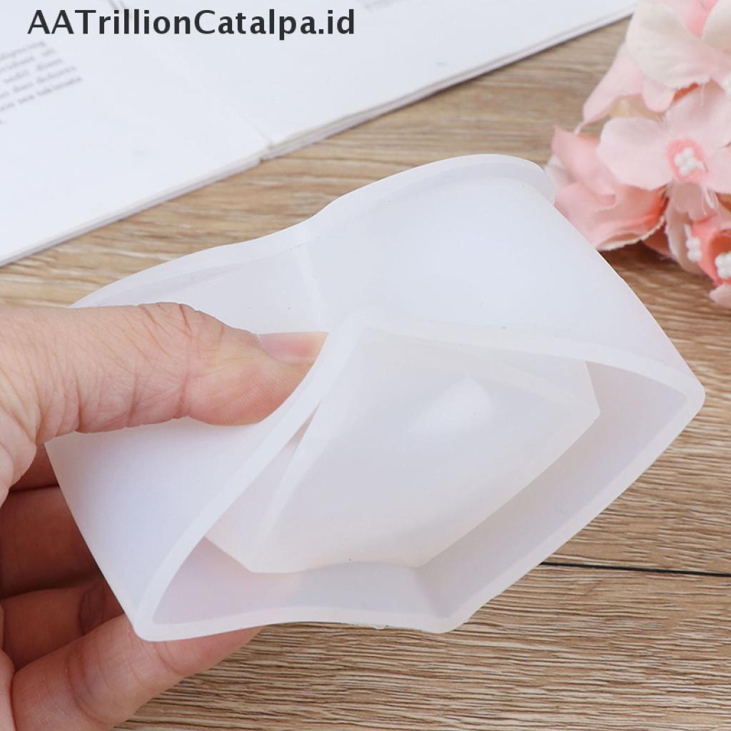 (AATrillionCatalpa) Cetakan Epoxy Resin Bentuk Kotak / Bulat Bahan Silikon