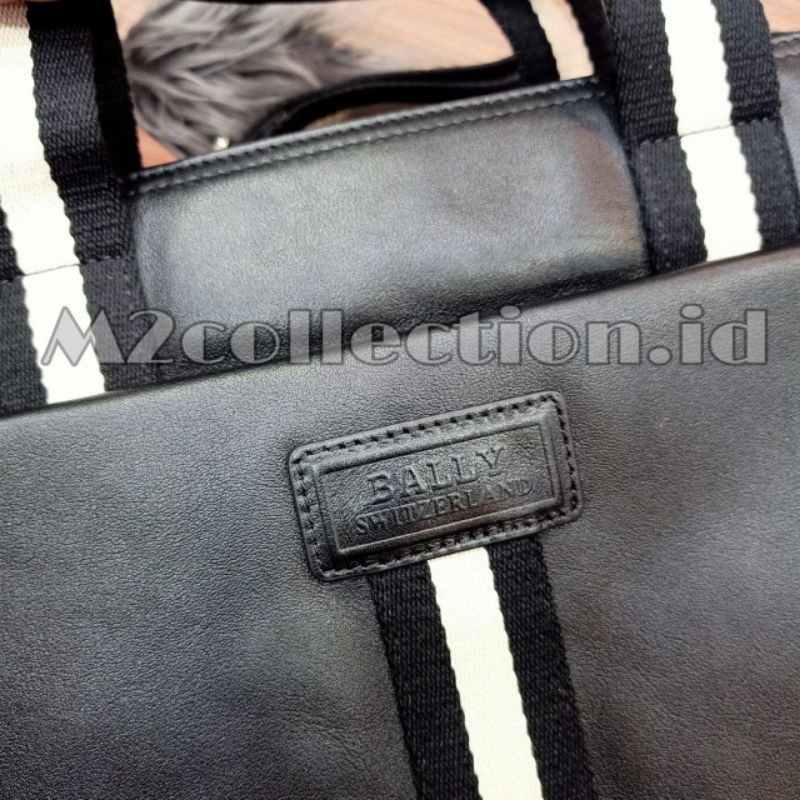 Tas Kantor Bally Leather Braifcase Tas Mirror 1:1 Kulit Asli Impor