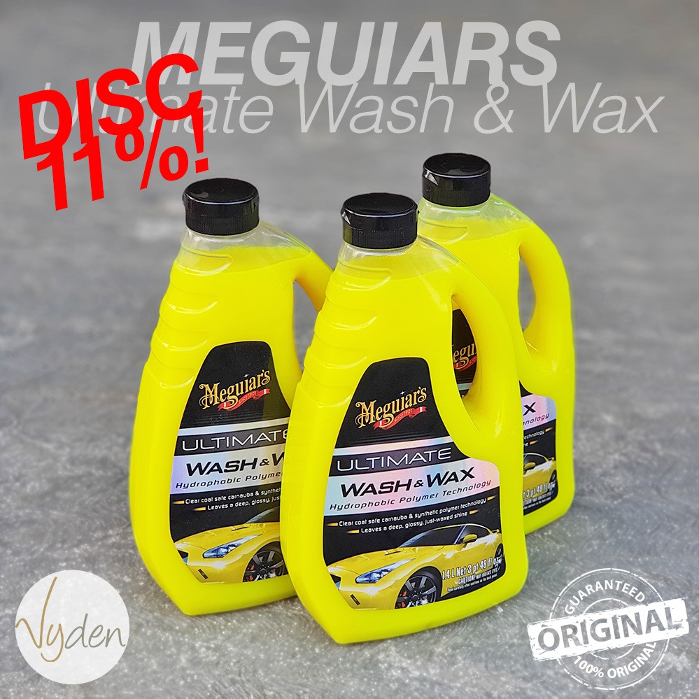 MEGUIARS Ultimate Wash and Wax 1416ml Shampoo Dengan Wax Efek Daun Talas MURAH