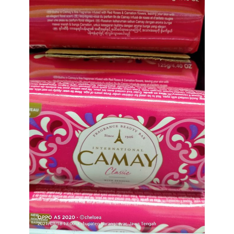 Camay bar soap 125 gr kemasan baru