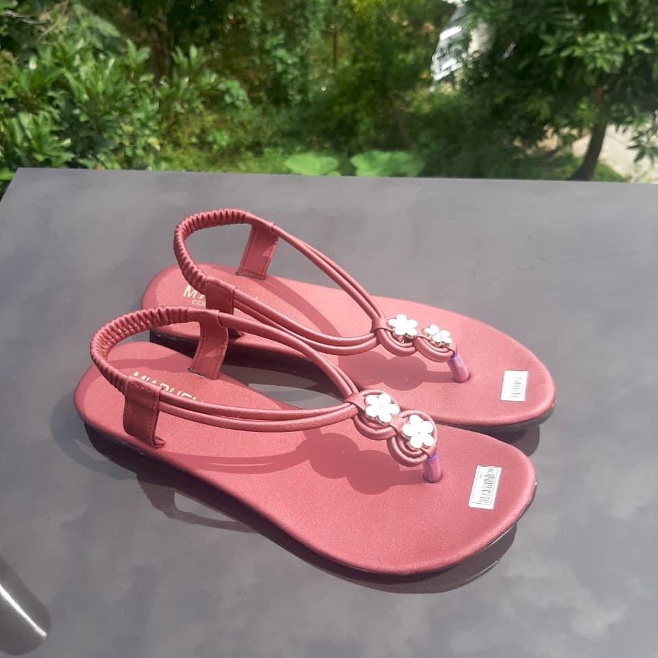 SDPD05 Sandal Wanita Sandal Teplek Tali Bisa Couplean sama anak - Motif Bunga [Bisa COD]