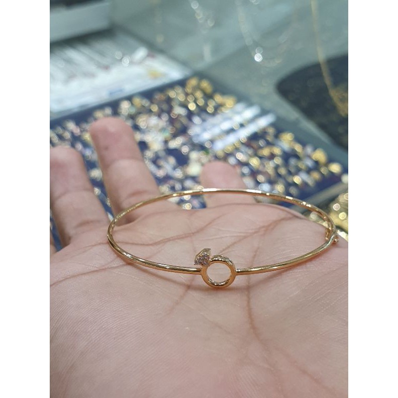 gelang bangle emas model simple manis