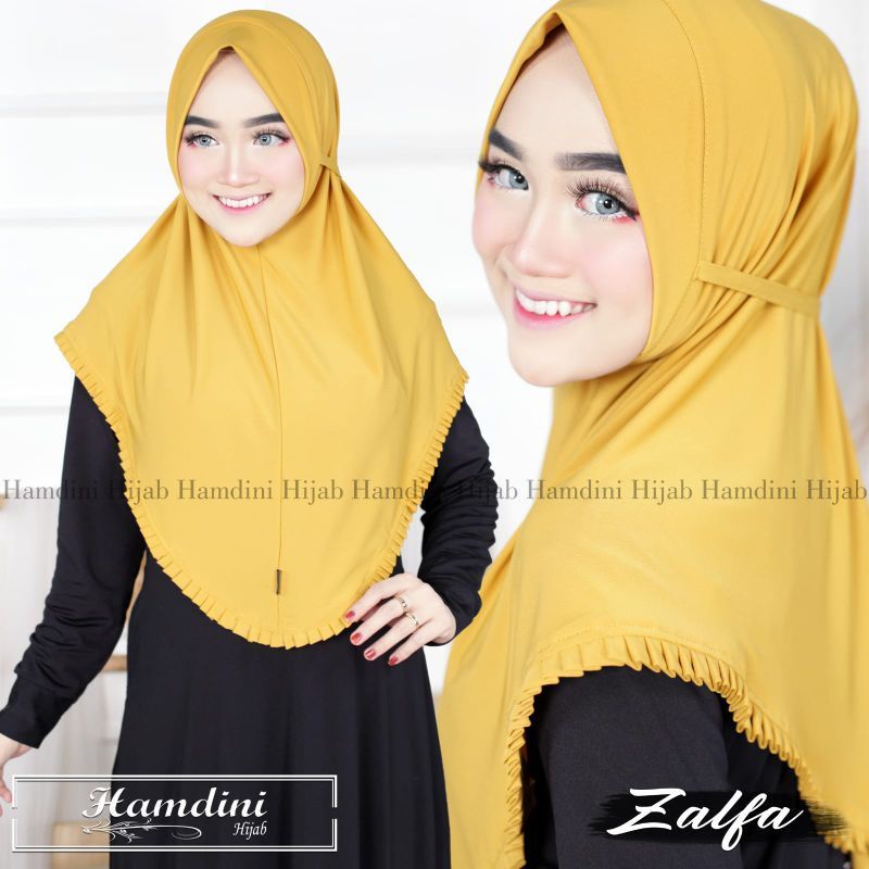 Jilbab Bergo Instan Simpel Zalfa Original Hamdini Hijab