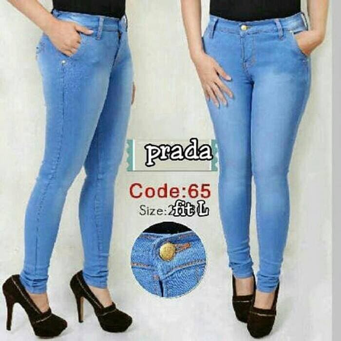 Celana Jeans Wanita Ice Blue