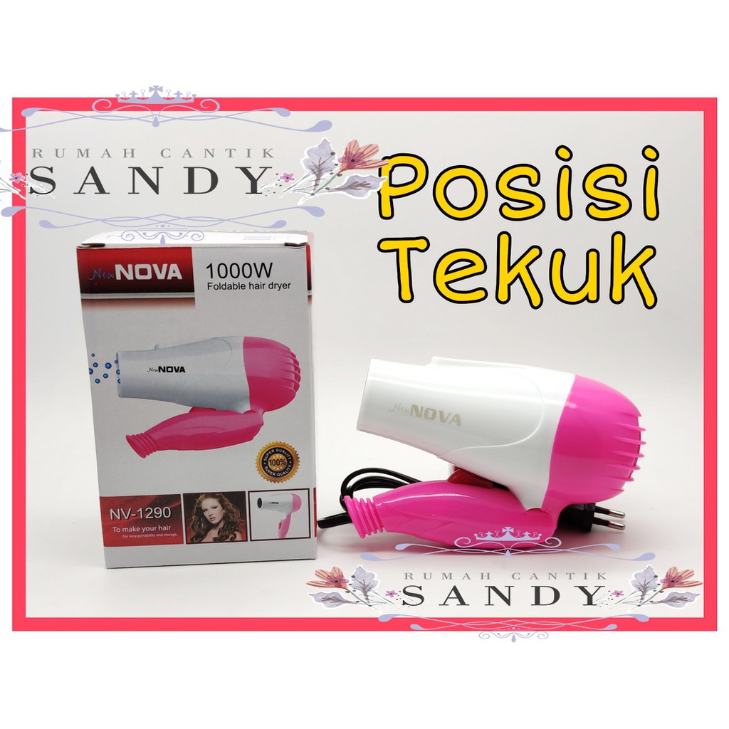 NOVA 1290 ~ Alat Pengering Rambut ~ Hair Dryer / Hairdryer Lipat