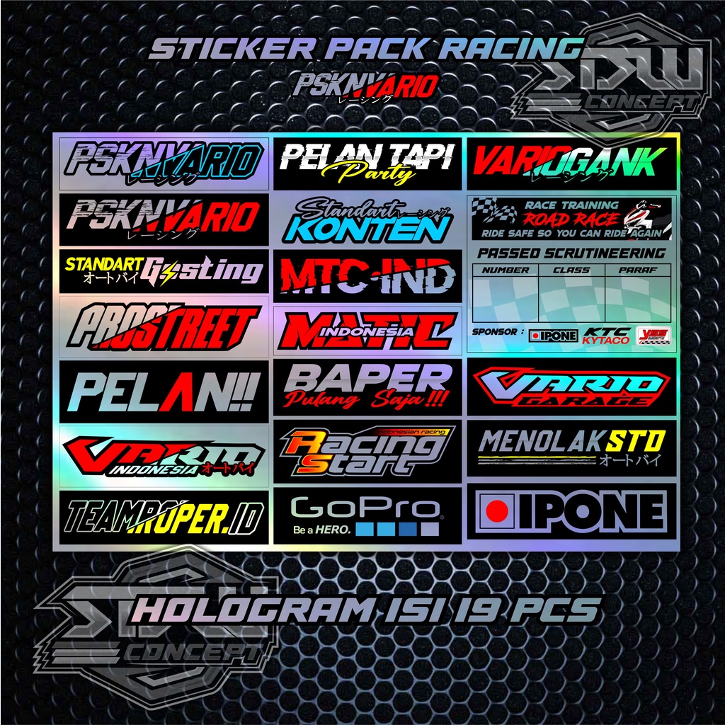 Sticker Vario Racing Stiker Motor PsknVario