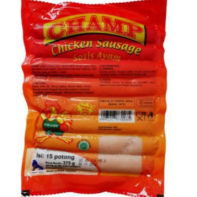 

Champ Chicken Sausage/ Sosis Ayam isi 15 pcs 375gr