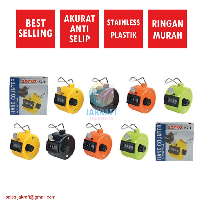 

Baterai Alkaline - Tinta Stempel - Plastik Wraping Hand Tally Counter Alat Hitung Cepat Zikir Manual