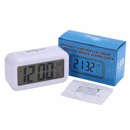 Digital Alarm Clock Large LCD Display Light - Jam Meja Digital