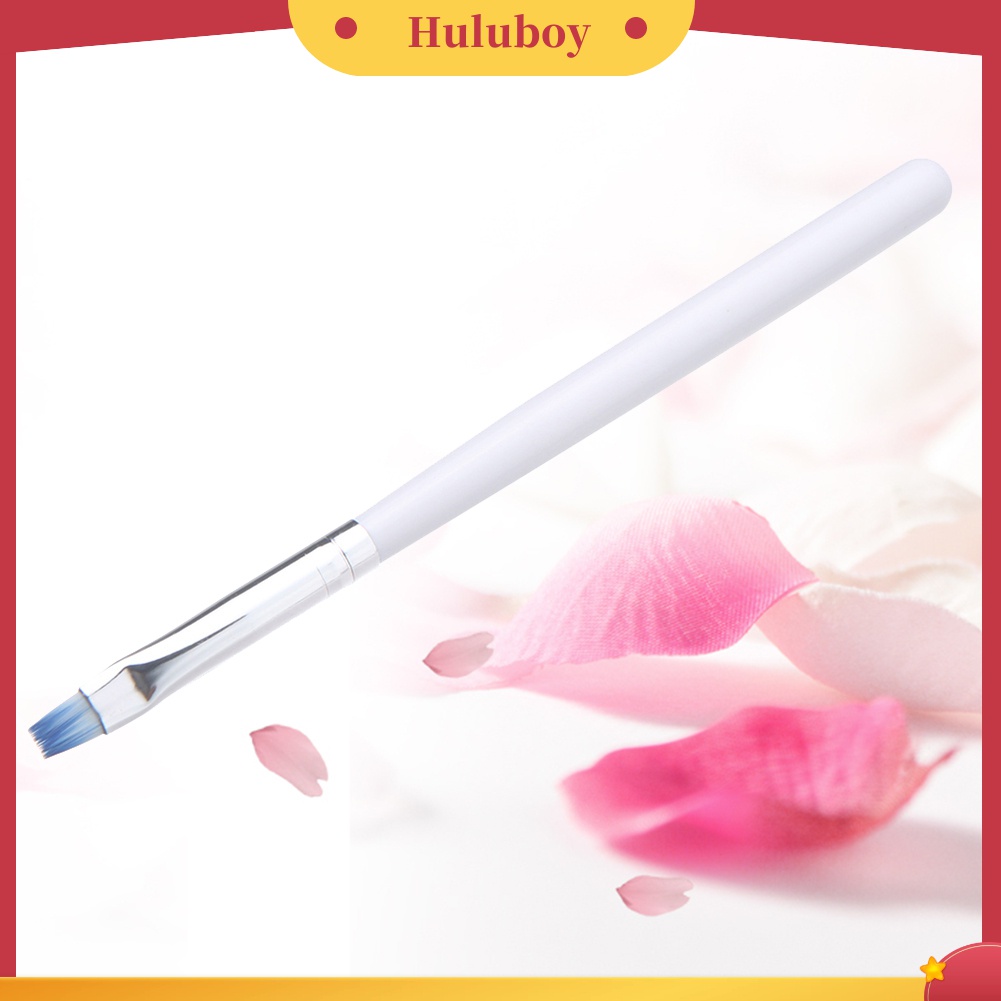 Huluboy Huluboy♡ Brush Pen Nail Art Kepala Flat Untuk Menggambar Desain Manicure DIY