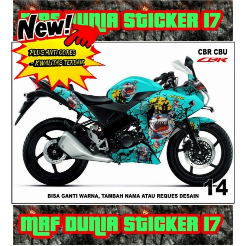 Sticker decal CBR CBU Full Body dekal CBR CBU Stiker CBR CBU Full Body Motif 14