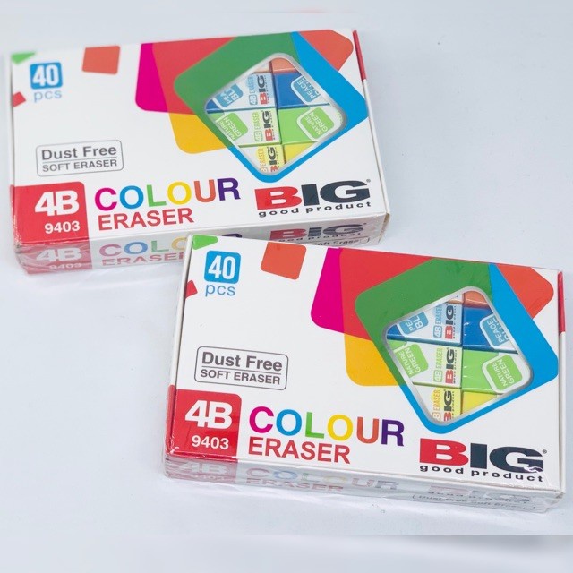 

PENGHAPUS BIG 9403 ISI 40 PCS/ SOFT ERASER COLOUR ISI 40 BIG