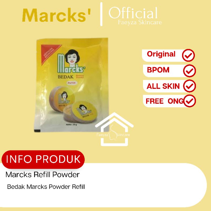 SACHET | Marck's Marcks  Active Bedak Tabur Beauty Powder Sachet 20gr