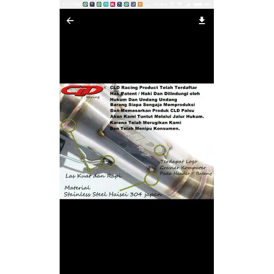 SLIP ON CLD C2 CBR 150 R K45 DOFF