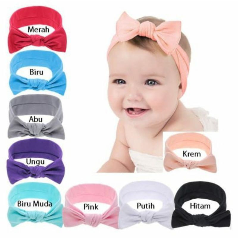 1Pcs BANDANA BAYI MOTIF / BANDO BAYI / headband bayi / AKSESORIS KEPALA  / BANDO PITA / BANDANA PITA