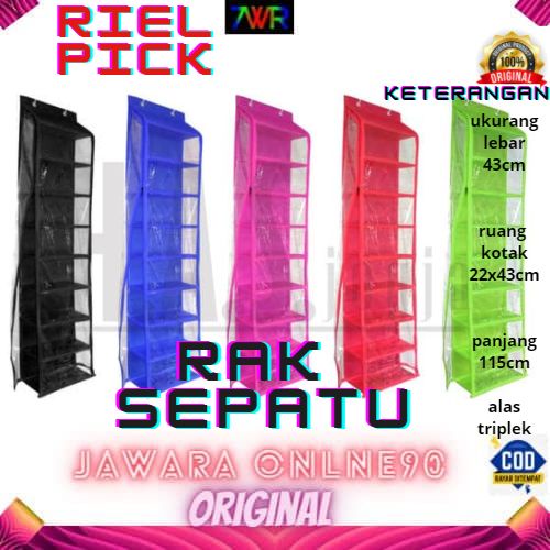 Rak Sepatu Gantung Karakter full resleting/jumbo polos