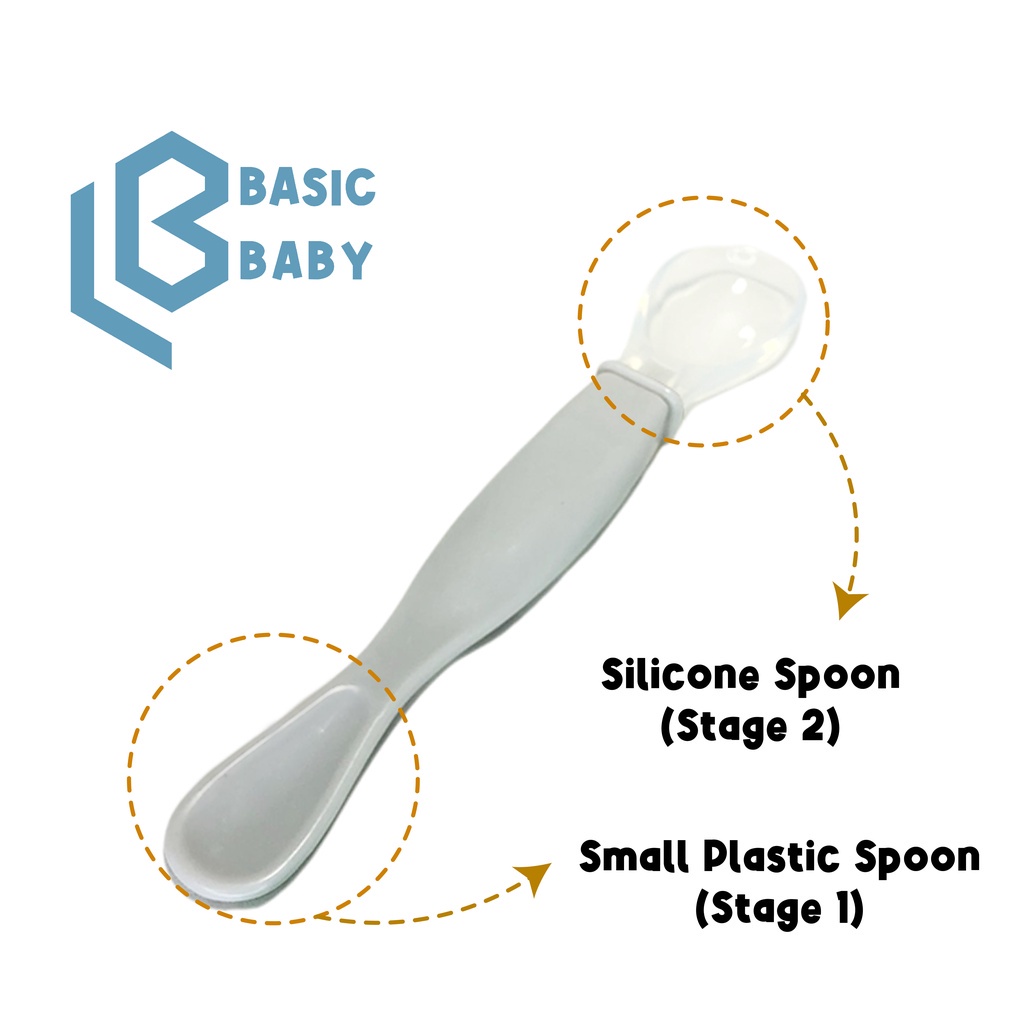 Basic Baby 2in1 Multi Feeding Spoon - Sendok Makan Bayi