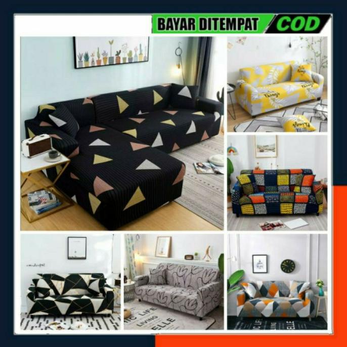 COVER KURSI SOFA ELASTIS SARUNG SOFA BED KURSI 1 2 3 SEATER DUDUKAN