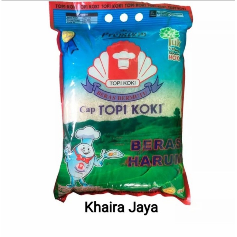 

Beras Cap Topi Koki Beras Harum Pandan Wangi Premium Pulen Bersih Putih Kurir Sameday Instant 5 Kg