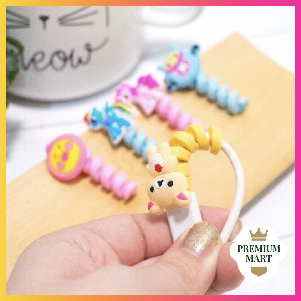 Cable Saver Spiral/ Twist Cable Protector/ Pelindung Ujung Kabel Android Apple - CARTOON