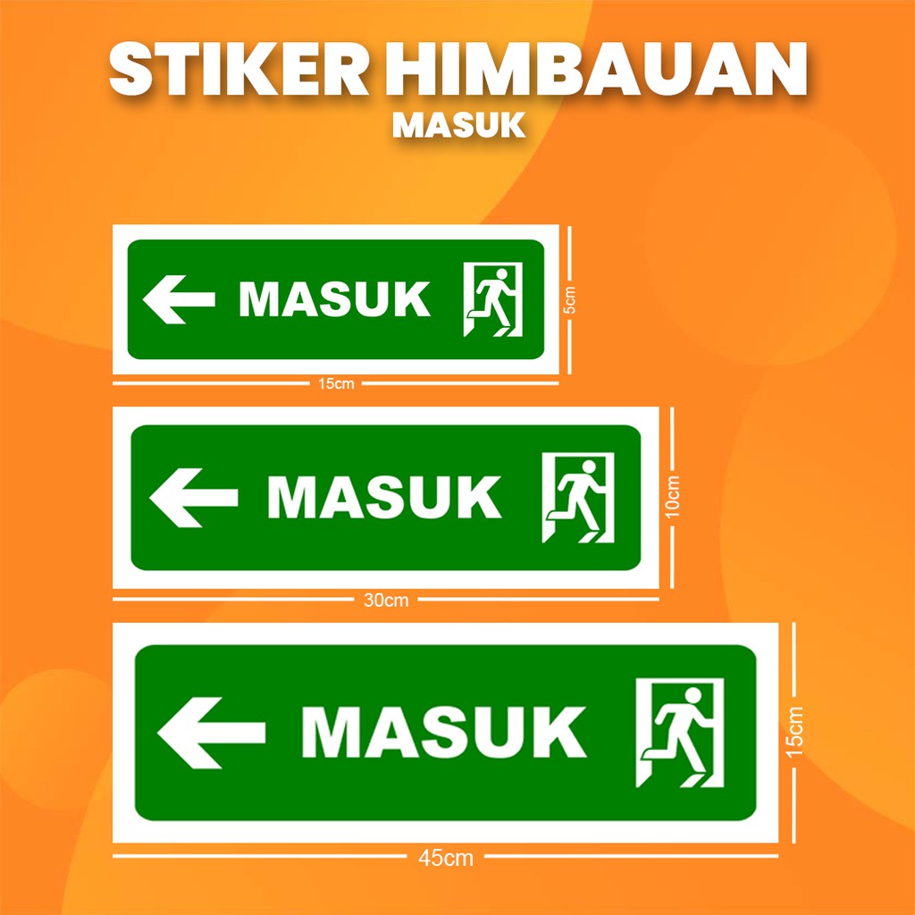 

Stiker K3 Masuk "Kiri" / Sticker HSE In "Left" (Print Tajam & Anti Air)