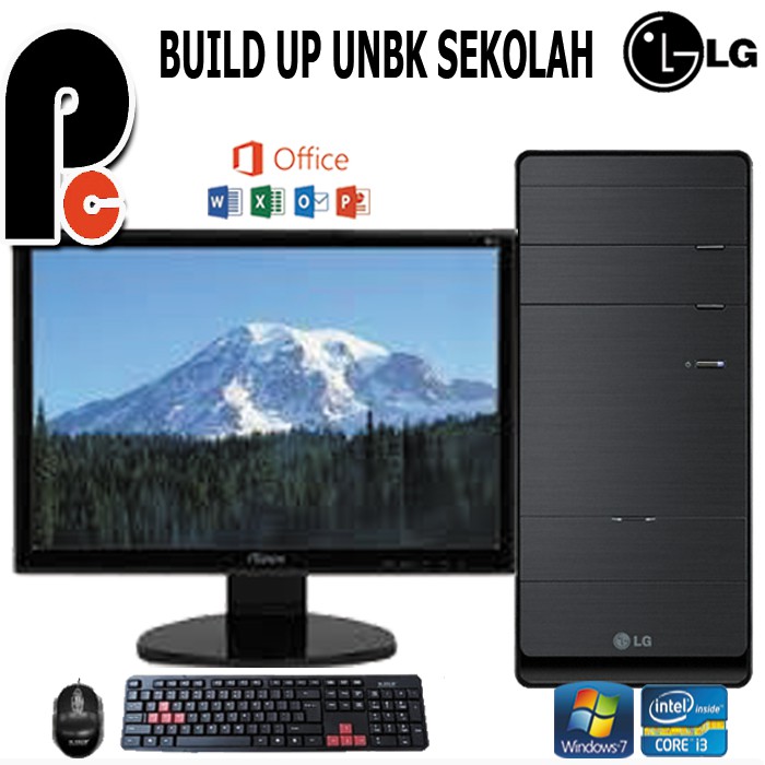 PC KOMPUTER BUILD UP OFFICE / SEKOLAH LGA 1155 I3 dan MONITOR 19 inch