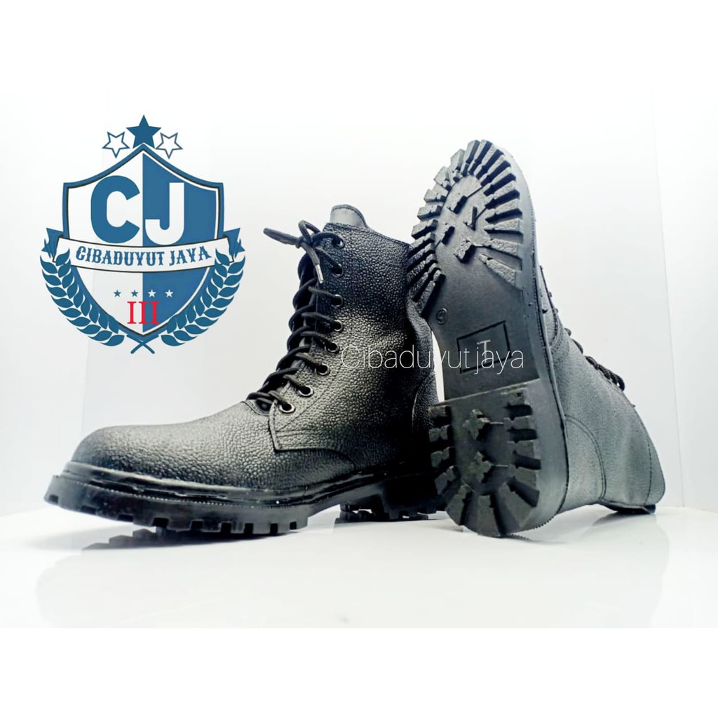 (COD) Sepatu PDL Linmas Kulit Jeruk Termurah!!