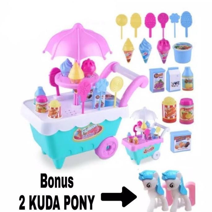 J0097 MAINAN GEROBAK ES KRIM KUDA PONI 503 MAINAN ICE CREAM KUDA PONI - 0097 KUDA PONI